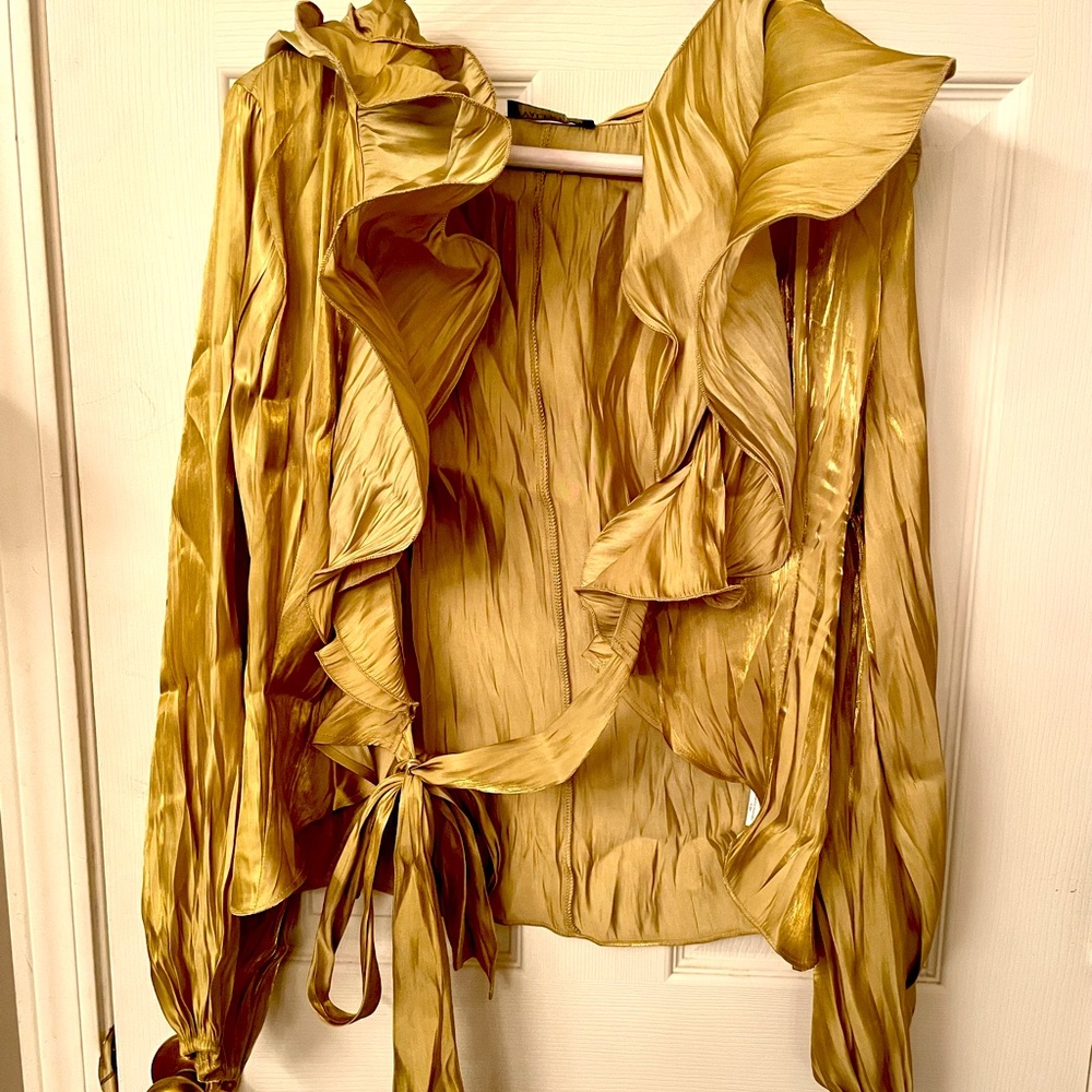 Lemon Balloon Sleeve Blouse